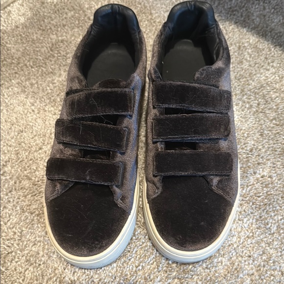 Sandro Brown Velvet Sneakers - Picture 1 of 1